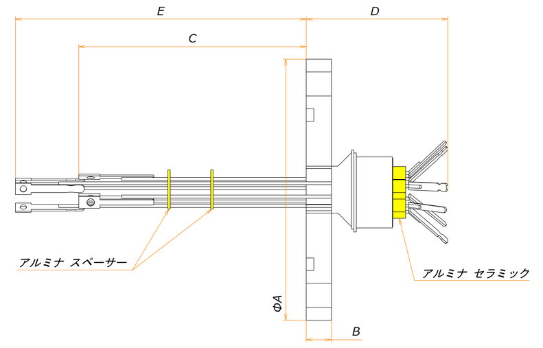 K熱電対 3対 VG25 フランジ admin.label.item.size_image
